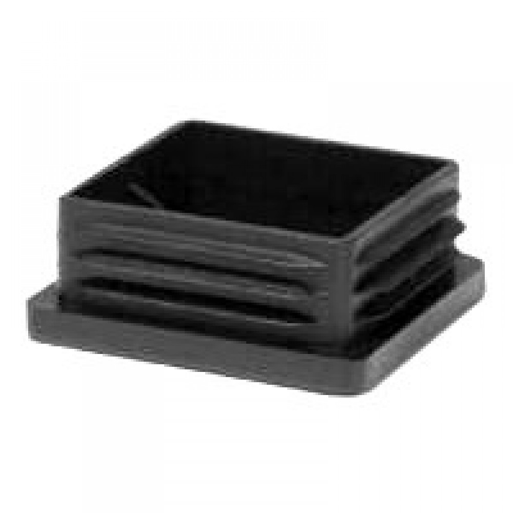 Lamellenstopfen für Quadratrohre 90 x 90 mm, Wandstärke 3 mm, Schwarz