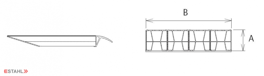 1 Paar Schwerlastrampen, Länge 4000 mm, Breite 600  mm