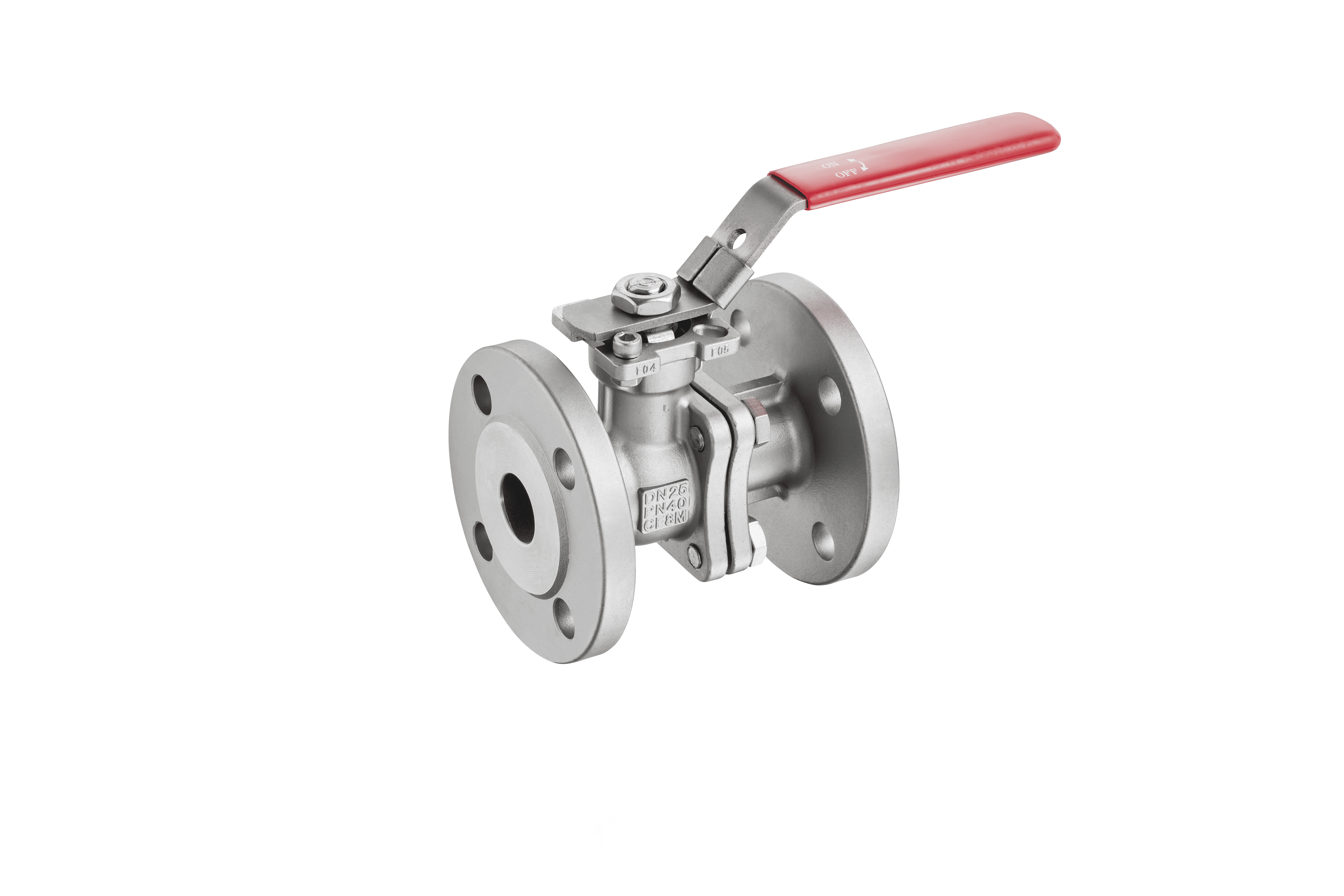 Flansch-Kugelhahn, Größe 1 1/2", 2-tlg. im Werkstoff 1.4408/SS316