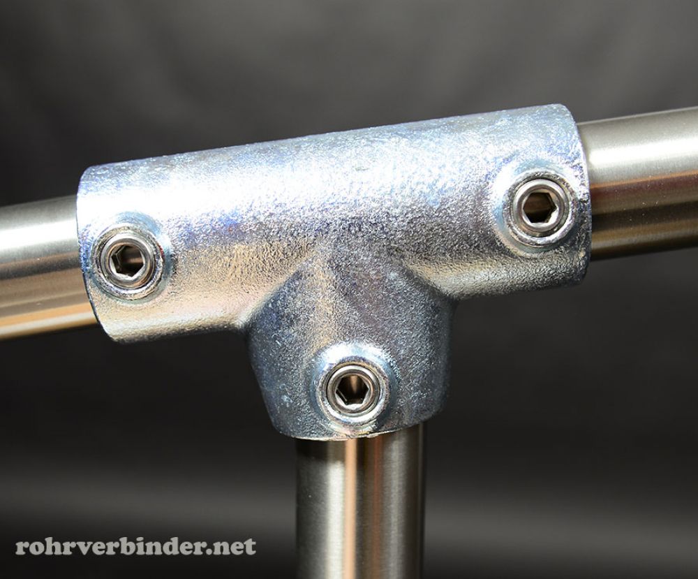 155B34 - Té long, raccord de tube galvanisé à chaud