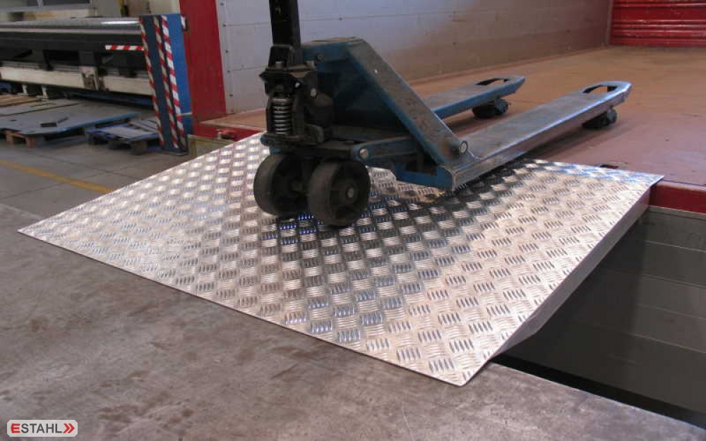 Verladebrücke aus Aluminium, Länge 1800 mm, Breite 1250 mm