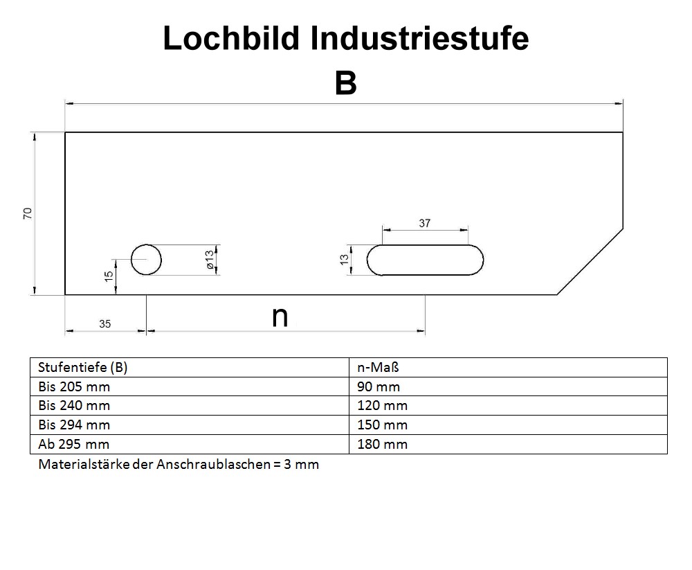 Marche en caillebotis 900 x 240 mm, MW 30/30