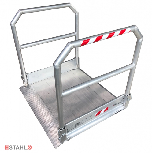 Rampe pour fauteuil roulant, longueur : 5790 mm, avec garde-corps des deux côtés