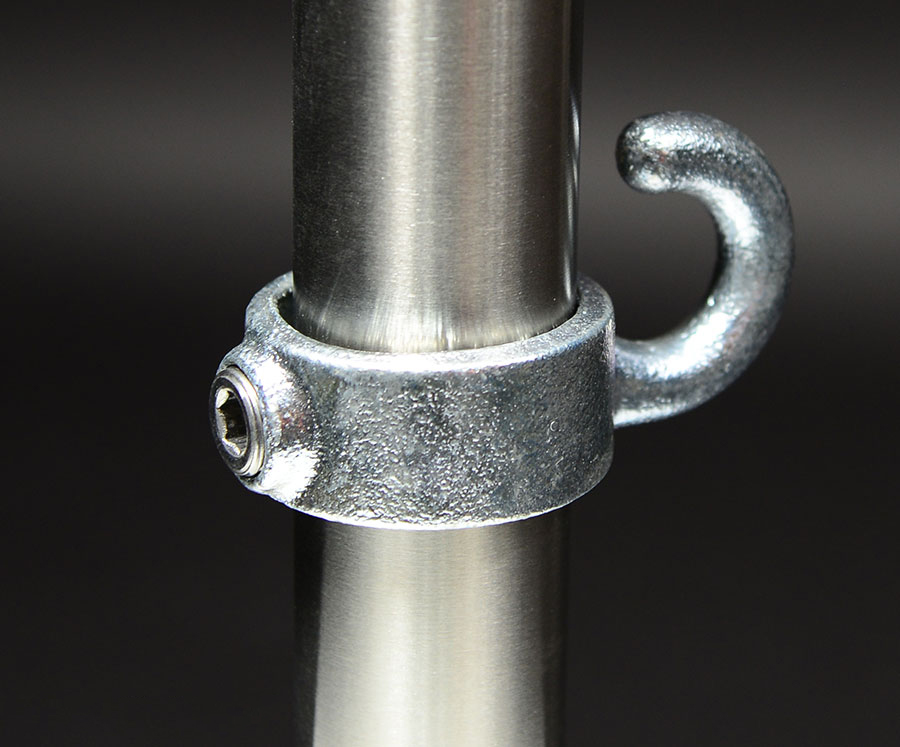 182B34 - Anneau de réglage avec crochet, raccord de tube galvanisé à chaud