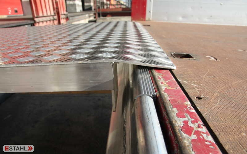 Pont de chargement en aluminium, longueur 750 mm, largeur 1250 mm