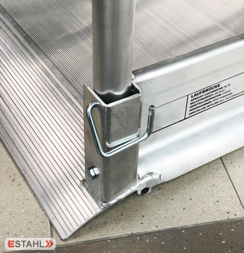 Wheelchair ramp, length: 1990 mm, with handrails on both sides