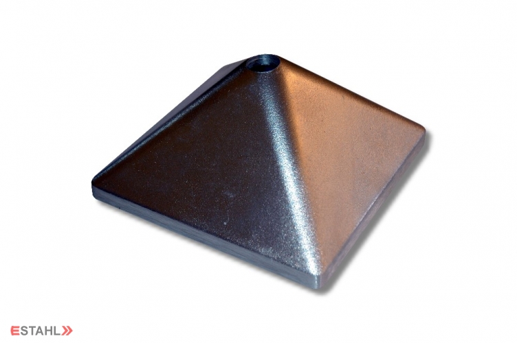 Pfostenkappe aus Aluminium - Kugel - 130 x 130 mm