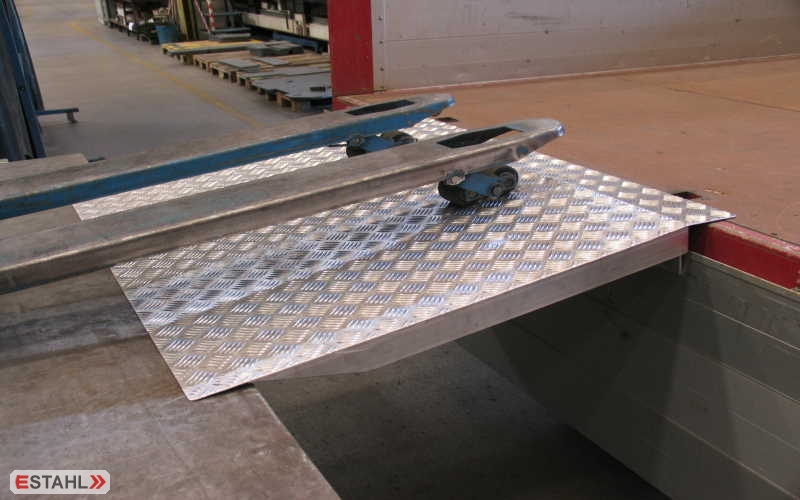Verladebrücke aus Aluminium, Länge 1800 mm, Breite 1250 mm