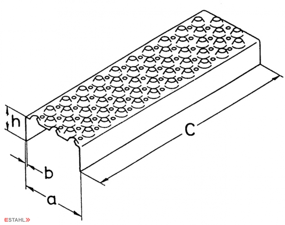 V4A safety panel 3000 x 137 x 32 mm