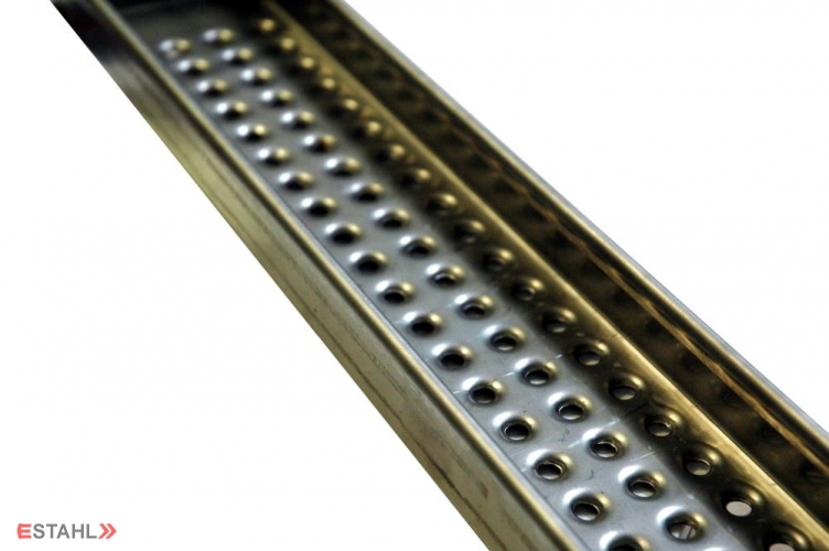Marchepied de piscine V4A 530 x 70 x 26 mm pour tube Ø 40 mm à 90°
