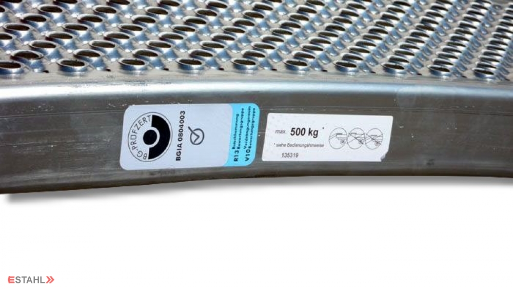 1 paire de rampes légères, version courbée, longueur 1500 mm